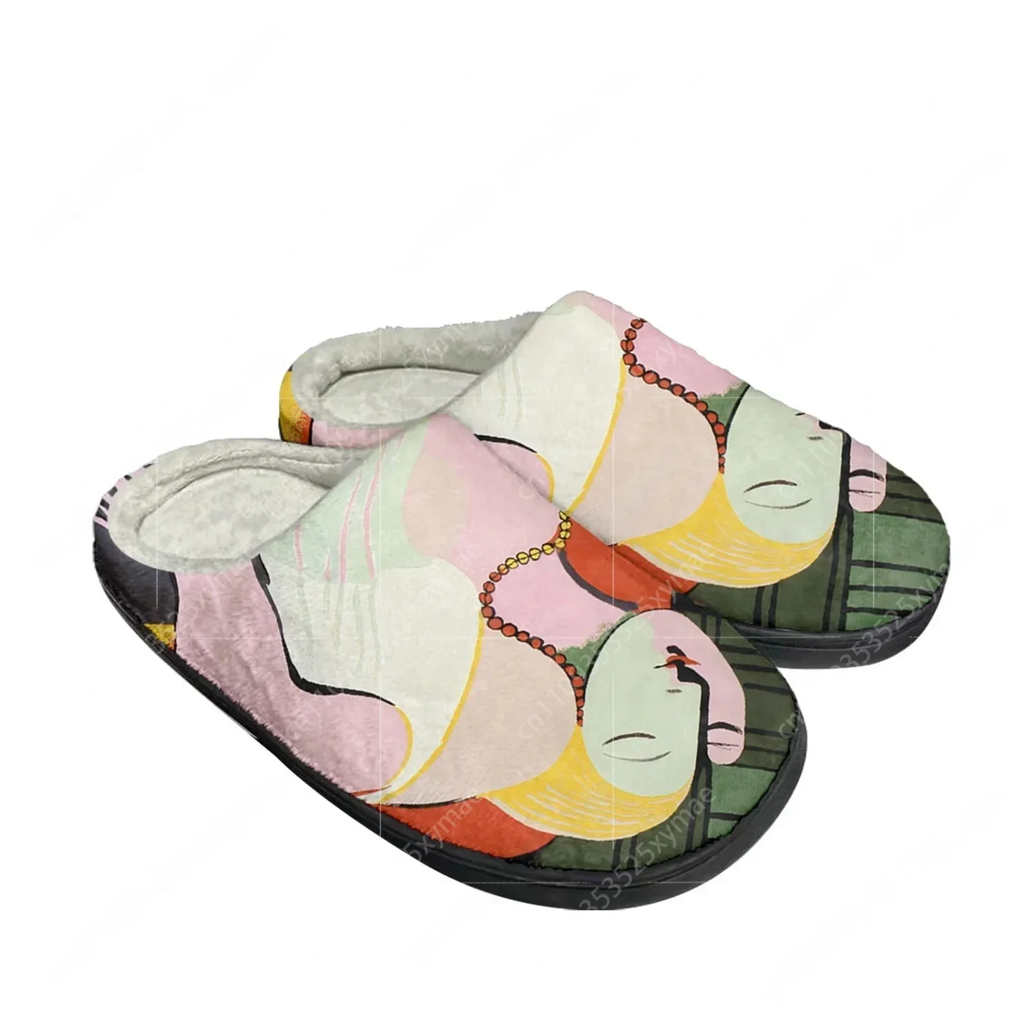 Women'S Shoes For Work - ピカソアート絵画作品ドリームホームコットンカスタムスリッパメンズレディースサンダルぬいぐるみ寝室保温靴サーマルスリッパ