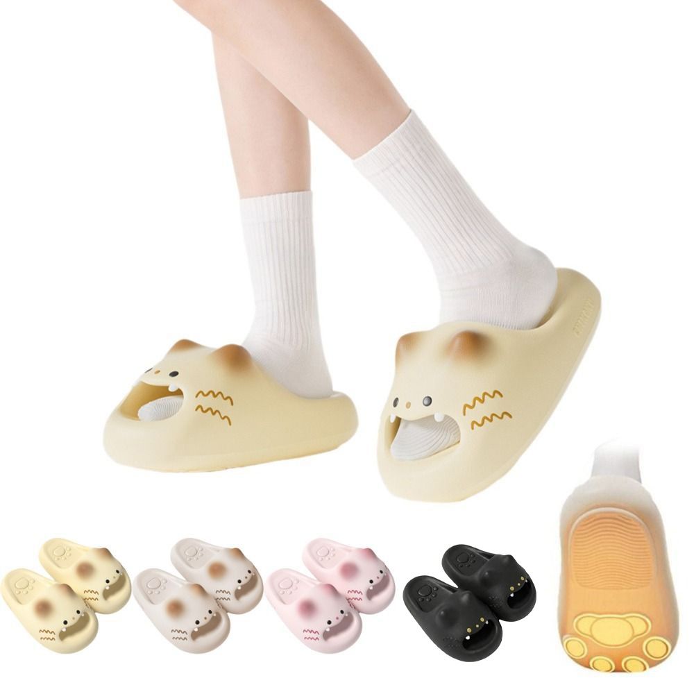 Women'S Shoes Water Resistant - 愛らしい防水猫スリッパ、猫の足型のつま先が閉じた猫スリッパ、滑り止めソフト底レディーススリッパ、ホーム用