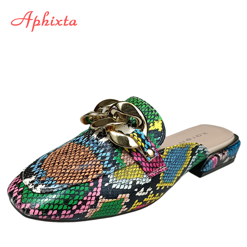 Gold Chain Sandal - 女性用チェーンシューズ,スネークプリントのスクエアトゥサマーシューズ,クラシックゴールドバックル,ラージサイズ43