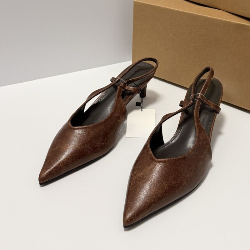 子猫ヒール夏の女性のドレスサンダルヴィンテージブラウンセクシ - Women'S Shoes For Work のレビューと価格