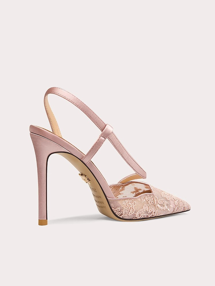 フラットスティレットヒール 春夏新作 ポインテッドトゥ シャ - Wide Fit Heels のレビューと価格