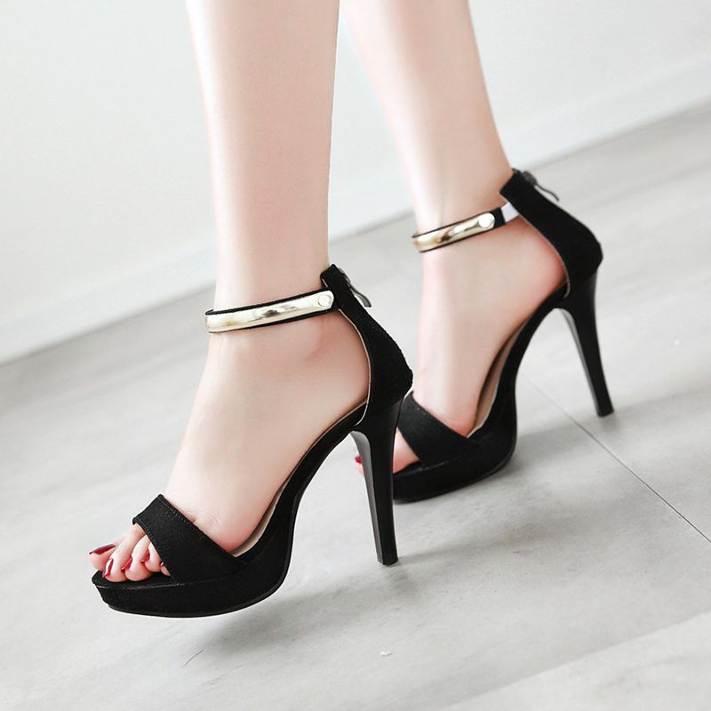 SIMLOVEYO シックなレディース ピープトゥ サンダル - Wide Fit Heels のレビューと価格