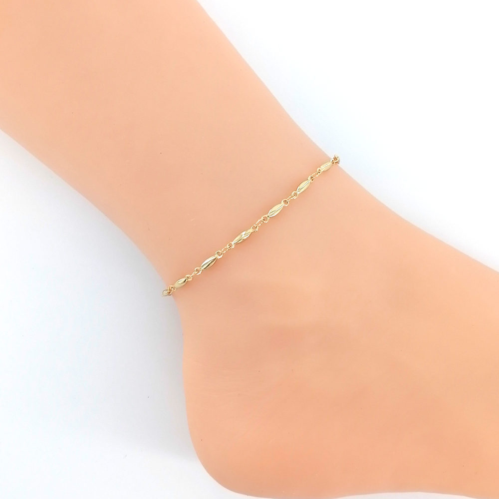 女性用18Kゴールドステンレススチールアンクレット,防水サン - Gold Chain Sandal のレビューと価格