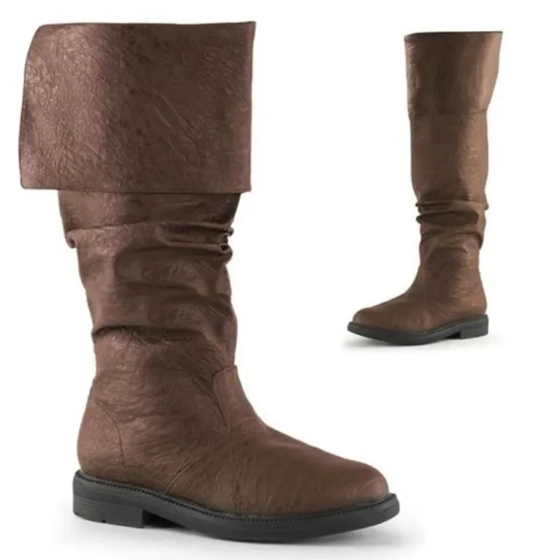 中世男性騎士王子コスプレゴシックレトロパンクレザーブーツハロ - Women Shoes Size Chart のレビューと価格