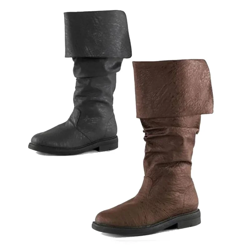中世男性騎士王子コスプレゴシックレトロパンクレザーブーツハロ - Women Shoes Size Chart のレビューと価格