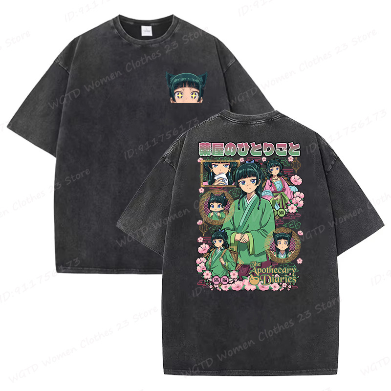2026 夏アニメ薬剤師日記プリントウォッシュ Tシャツ女性 - Women'S Shoes For Crews のレビューと価格