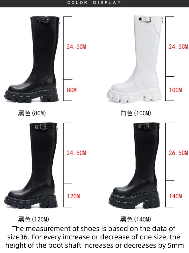 8-14 センチメートル女性エレベーターシューズ分厚いプラッ - Women Shoes Size Chart のレビューと価格