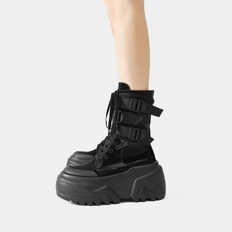 ホットファッション女性チャンキープラットフォームオートバイブ - Women Shoes Size Chart のレビューと価格