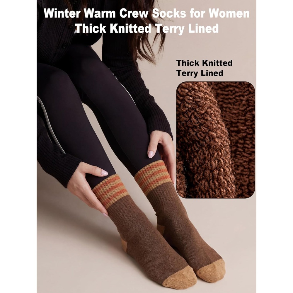 5足組 レディース クルーソックス ニット製 暖かい ヴィン - Women'S Shoes For Crews のレビューと価格