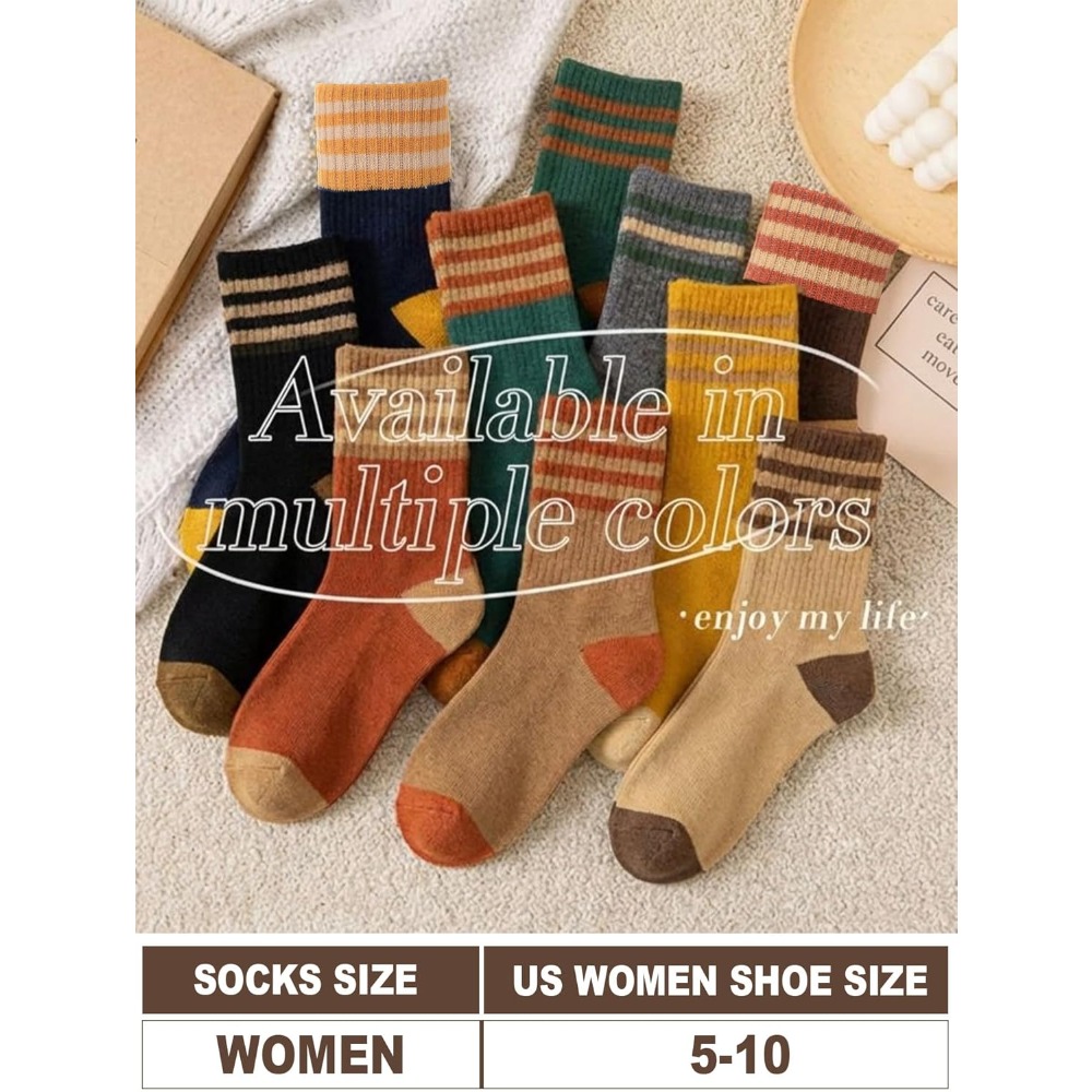 5足組 レディース クルーソックス ニット製 暖かい ヴィン - Women'S Shoes For Crews のレビューと価格