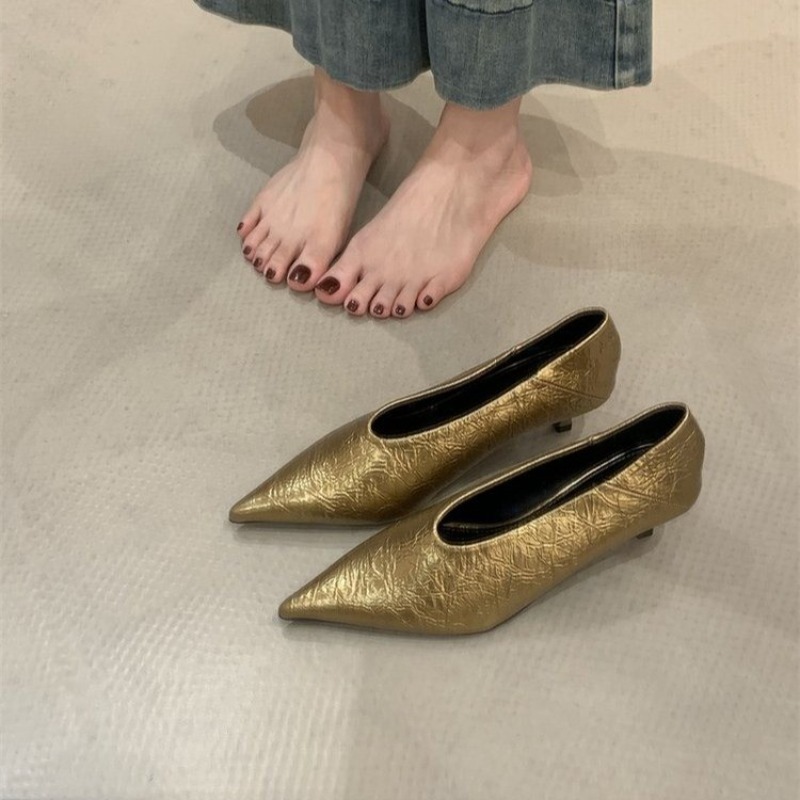 2025年秋新作 通勤風 フラットヒール 浅口 ポインテッド - Women'S Shoes For Work のレビューと価格