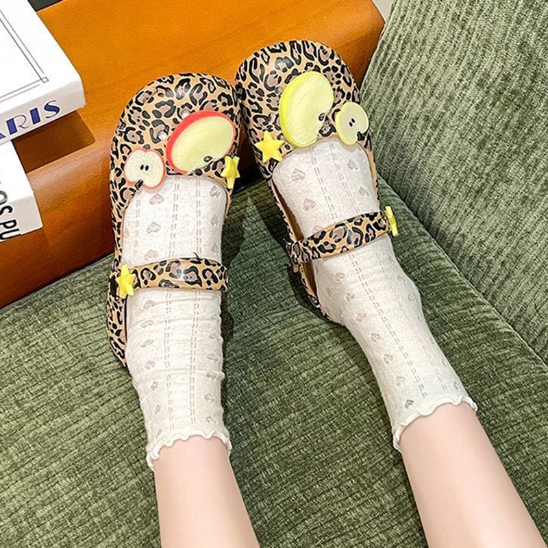 レトロなレオパード柄バレエシューズ レディース新作 夏用 キ - Women'S Shoes Water Resistant のレビューと価格