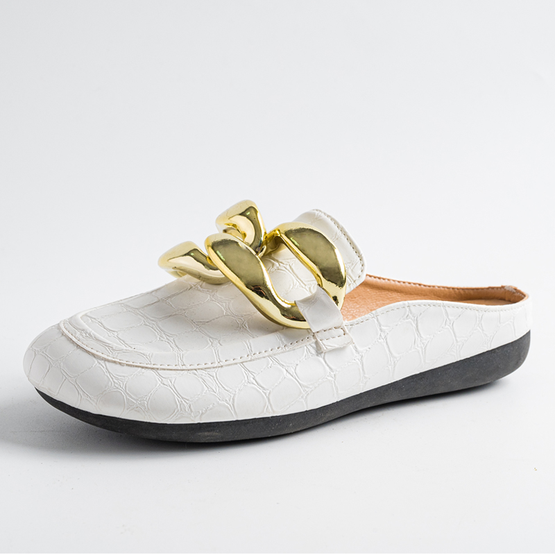 ファッション女性スリッパプラスサイズゴールドチェーン女性サン - Gold Chain Sandal のレビューと価格