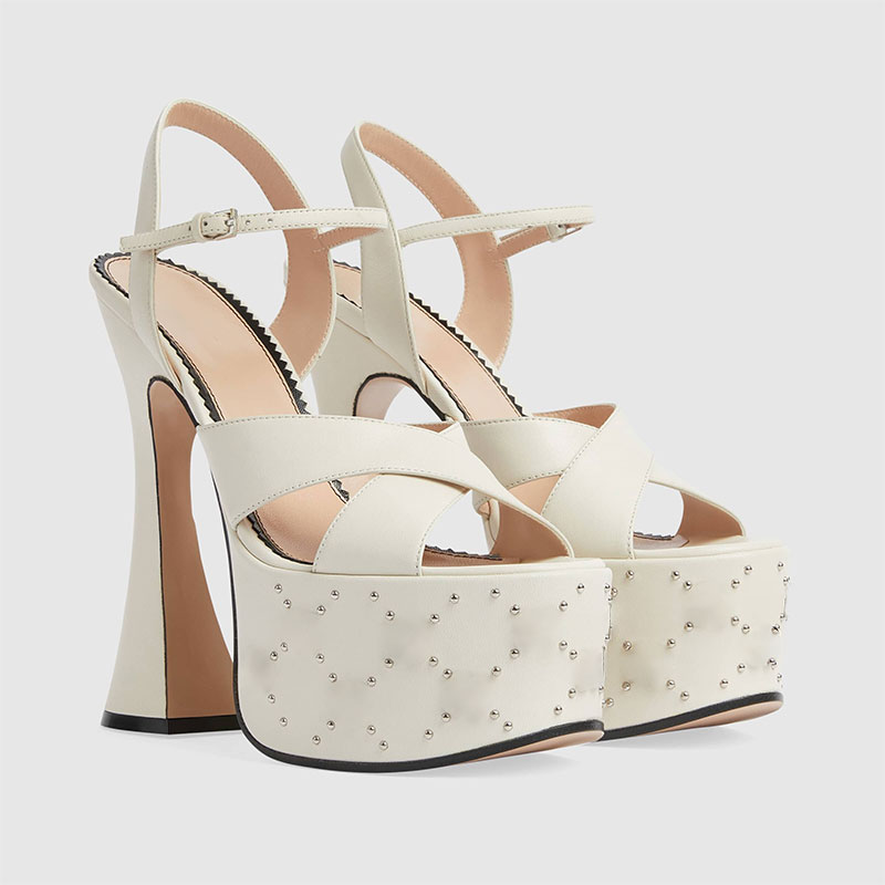 女性用バックル付きファッショナブルなハイヒールサンダル,防水 - Women'S Shoes Water Resistant のレビューと価格