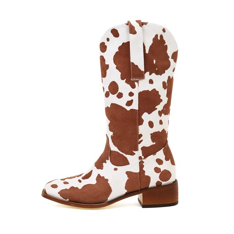 レディースミッドカーフブーツ レトロ ウエスタン カウボーイ - Women'S Shoes In Size 12 のレビューと価格