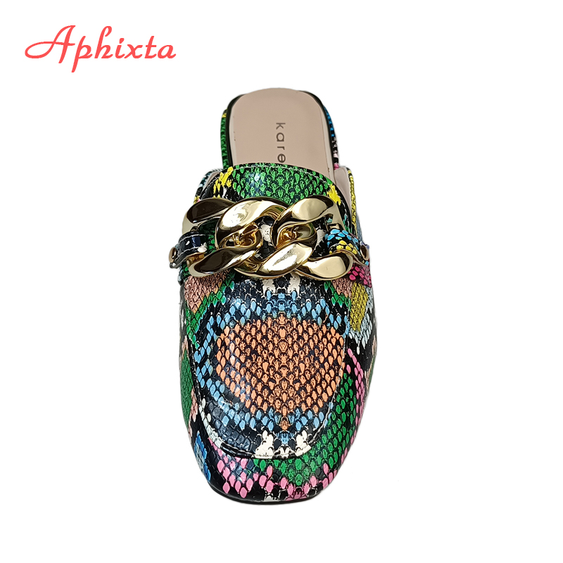 女性用チェーンシューズ,スネークプリントのスクエアトゥサマー - Gold Chain Sandal のレビューと価格