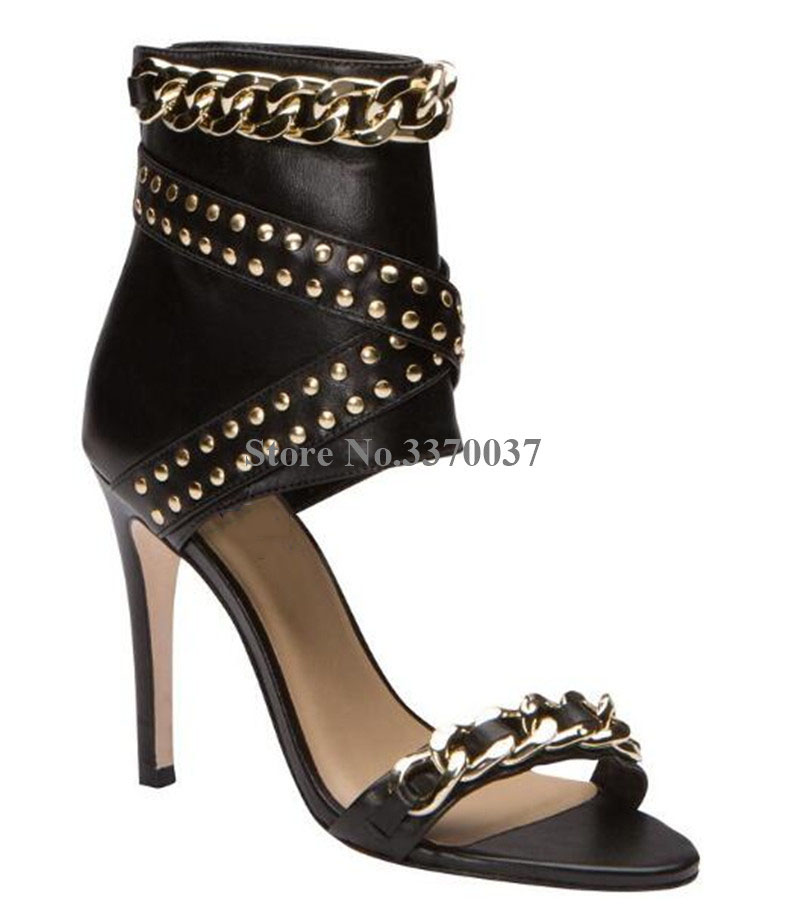 西洋ファッション レディース オープン トゥ ゴールド チェ - Gold Chain Sandal のレビューと価格