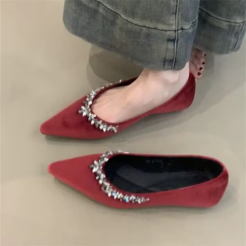 2025 新しい女性フラットシューズファッションクリスタルポ - Women Shoes Mk のレビューと価格