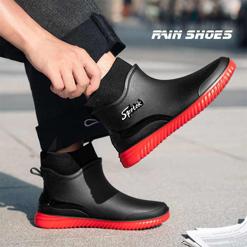 男性と女性のためのアンクルレインブーツ,滑り止め,耐久性のあ - Women'S Shoes Water Resistant のレビューと価格