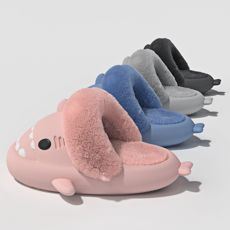 女性かわいい漫画サメスリッパメンズ冬ぬいぐるみソフトEVA防 - Women'S Shoes Water Resistant のレビューと価格
