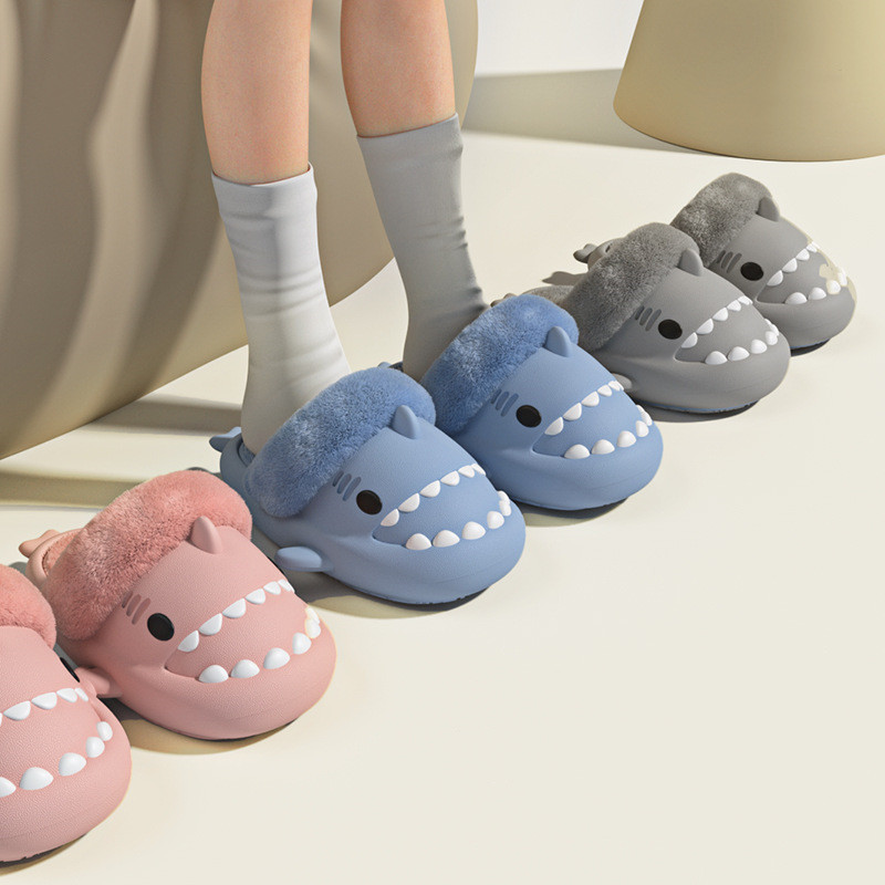 女性かわいい漫画サメスリッパメンズ冬ぬいぐるみソフトEVA防 - Women'S Shoes Water Resistant のレビューと価格