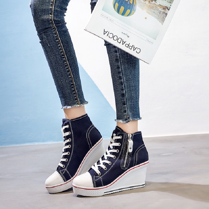春と秋の新しいサイドジッパー防水プラットフォームハイカットキ - Women'S Shoes Water Resistant のレビューと価格