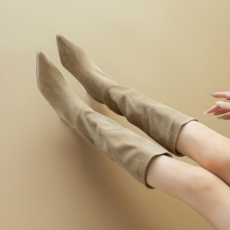 2026年秋新作ニーハイブーツ カウスエードレザー レディー - Women Shoes Mk のレビューと価格