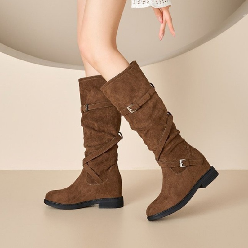2026年秋冬レディースファッションブーツ　身長アップ　ロン - Wide Fit Heels のレビューと価格