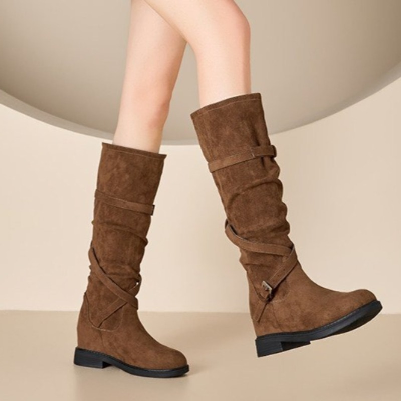 2026年秋冬レディースファッションブーツ　身長アップ　ロン - Wide Fit Heels のレビューと価格