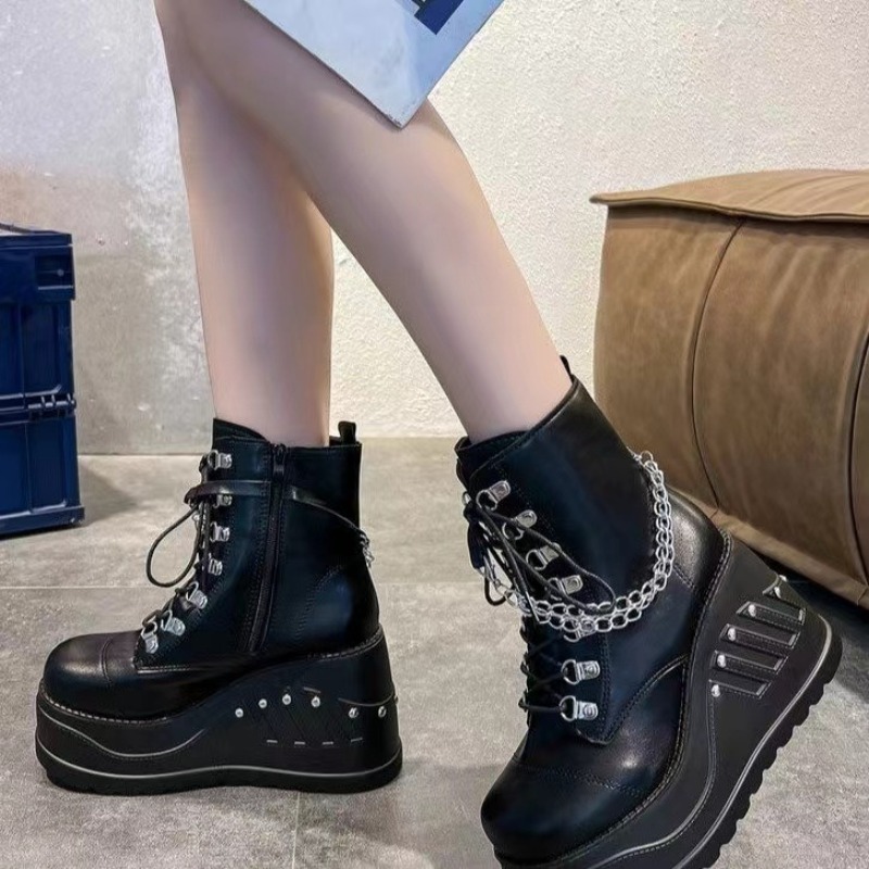 10 センチメートル新ゴシックスタイルプラットフォームヴァン - Women Shoes Ksa のレビューと価格
